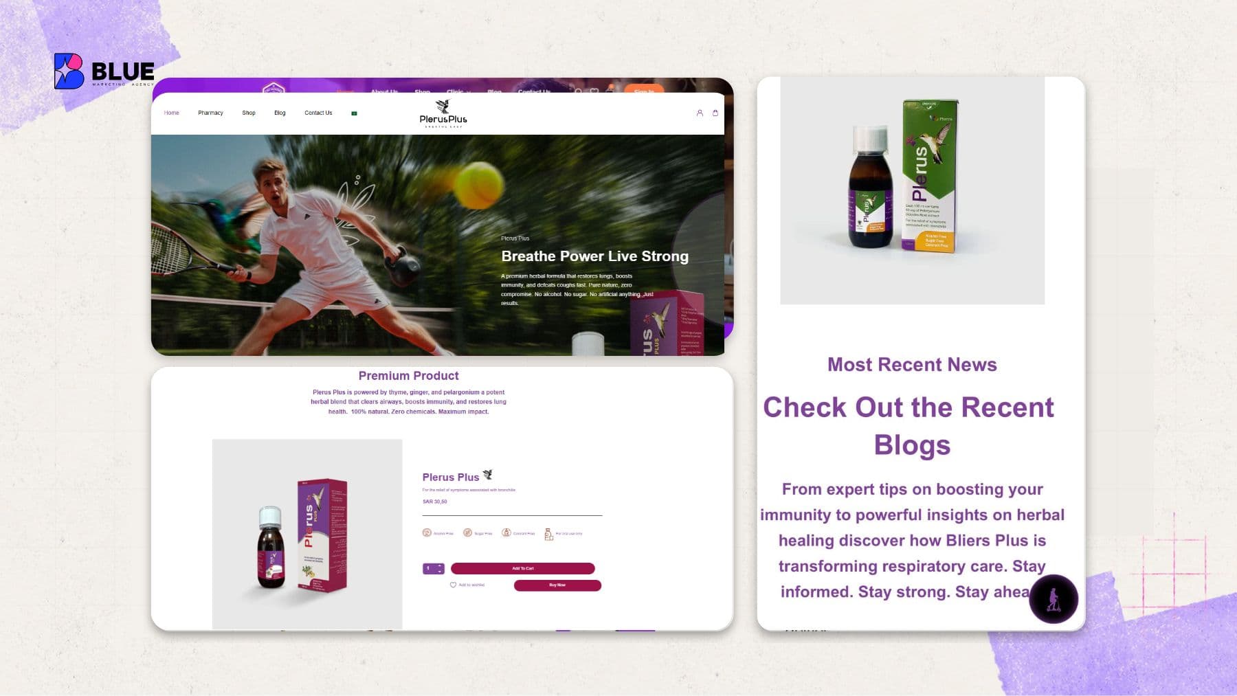 Plerus Plus website design