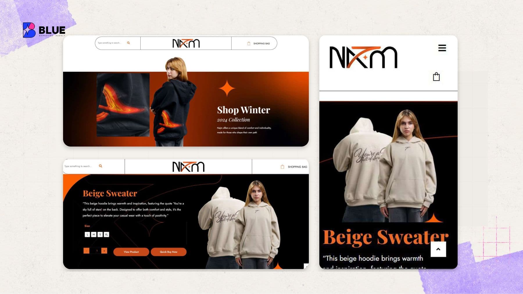 X Vision fashion e-commerce website design
